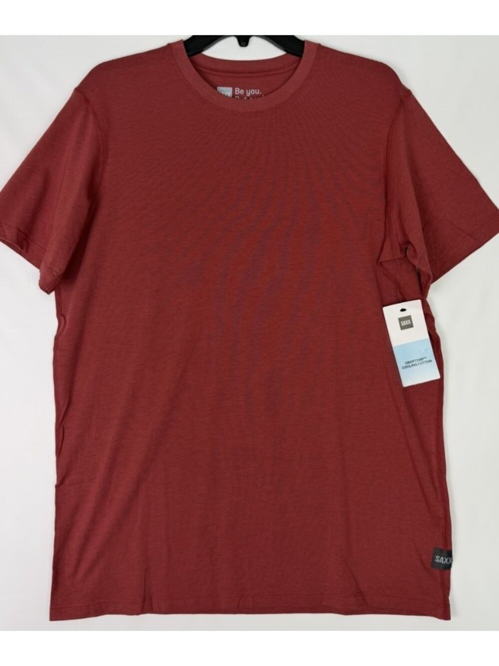 SAXX Men's Large L DropTemp Cooling Cotton Tee Red Clay